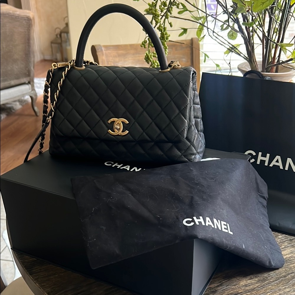 Chanel Caviar Quilted Coco Top Handle